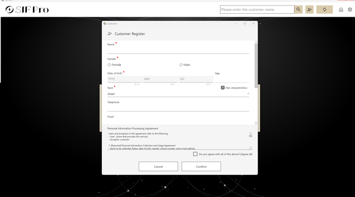 Register new customer